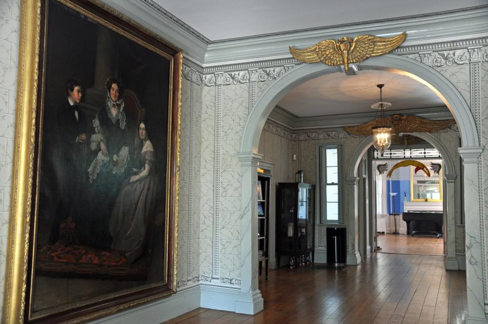 The entrance hall of the Morris-Jumel Mansion in Manhattan