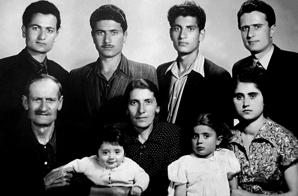 Simon Maghakyan’s paternal family in 1955, all gone now. On the left, holding Maghakyan’s baby father, are his great-grandparents who had survived the Armenian Genocide in Urfa (modern Turkey).<span class="copyright">Courtesy Simon Maghakyan</span>