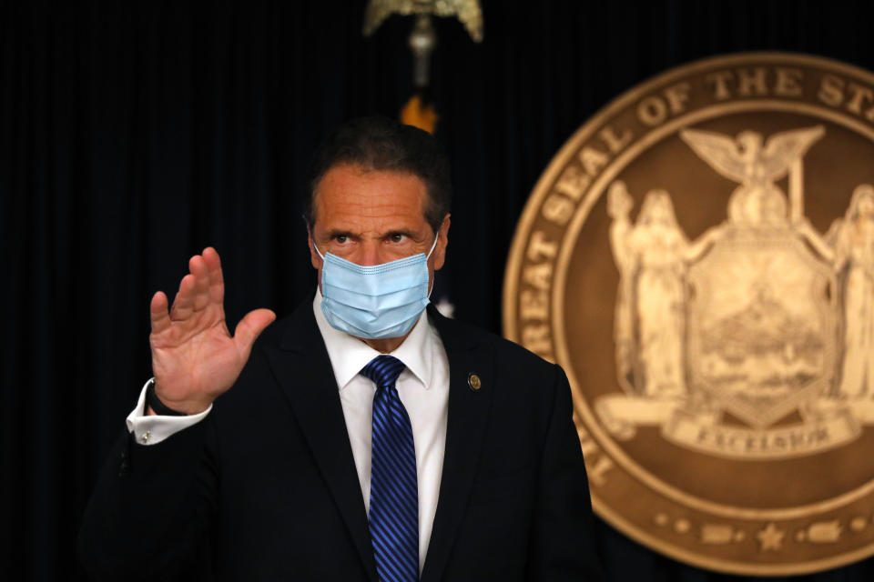 Gov. Andrew Cuomo is facing increasing criticism for deaths in New York nursing homes.  (Photo: Spencer Platt via Getty Images)