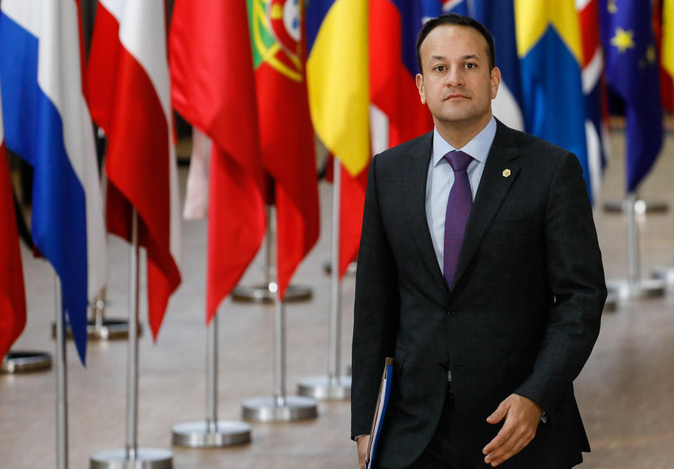 Irish Prime Minister Leo Varadkar arriving at the European Council meeting (Getty)