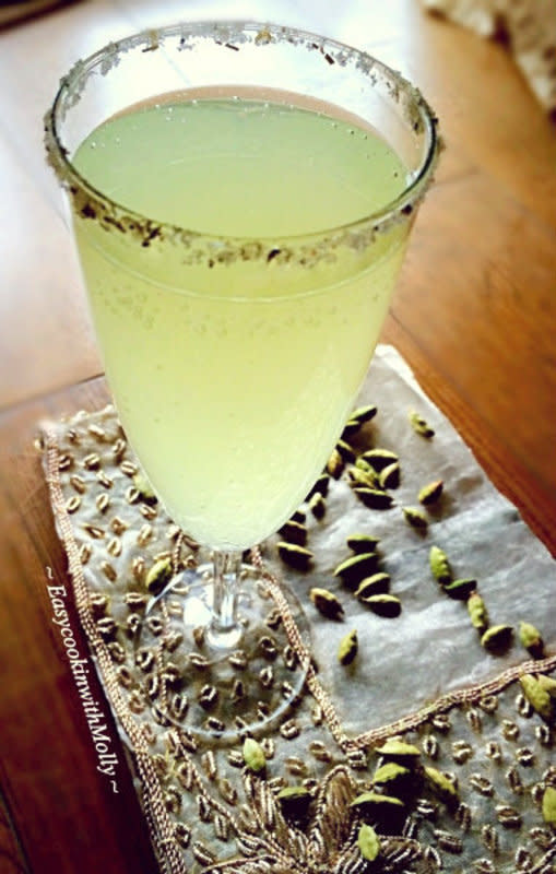 <p>Easy Cookin' with Molly</p><p>This lemonade spritzer offers a cool splash of refreshment to your graduation parties this summer!</p><p><strong>Get the recipe: <a href="http://easycookinwithmolly.blogspot.com/2015/05/cardamom-rosemary-lemonade-spritzer.html?m=0" rel="nofollow noopener" target="_blank" data-ylk="slk:Cardamom Rosemary Lemonade Spritzer;elm:context_link;itc:0;sec:content-canvas" class="link ">Cardamom Rosemary Lemonade Spritzer</a></strong></p>