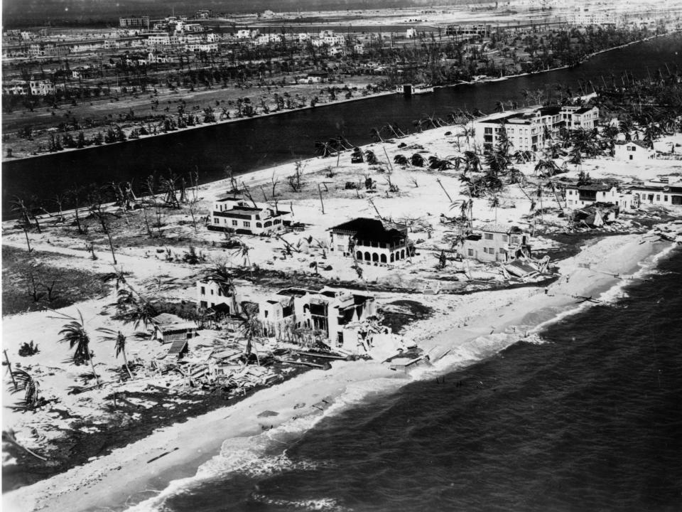 Great Miami Hurricane on a beach.