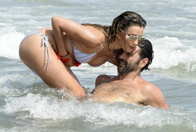 Eva Longoria Suffers Nip Slip in Sexy Orange Bikini During Puerto Rico  Vacation