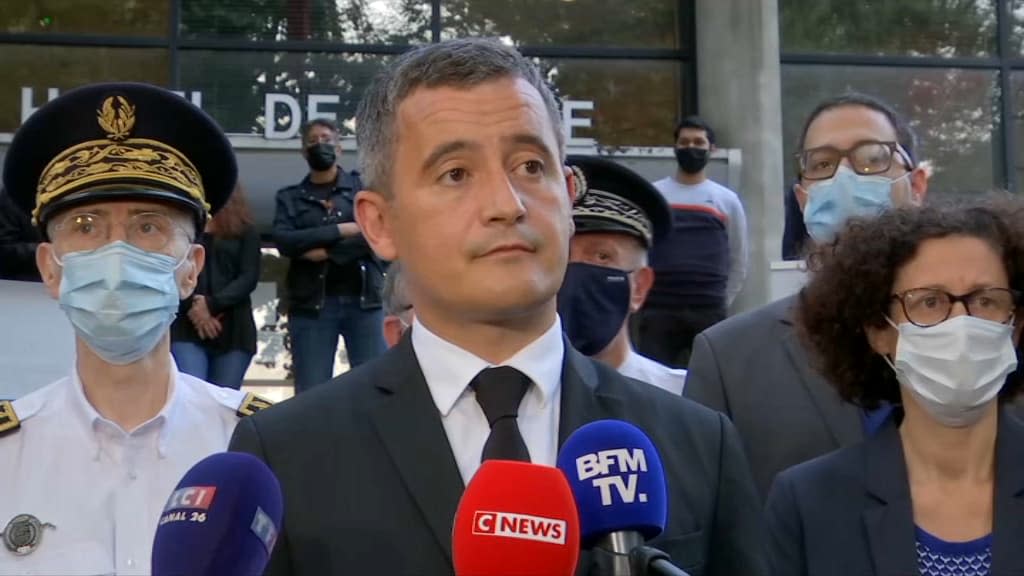 Gérald Darmanin, en déplacement dans le Val-de-Marne. - BFMTV