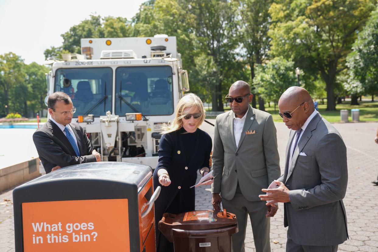 New York City Mayor Eric Adams and New York City Department of Sanitation (DSNY) Commissioner Jessica Tisch today announce the launch of the nation’s largest curbside composting program starting this fall, at the The Unisphere in Flushing Meadows–Corona Park in Queens, on Monday, August 8, 2022.