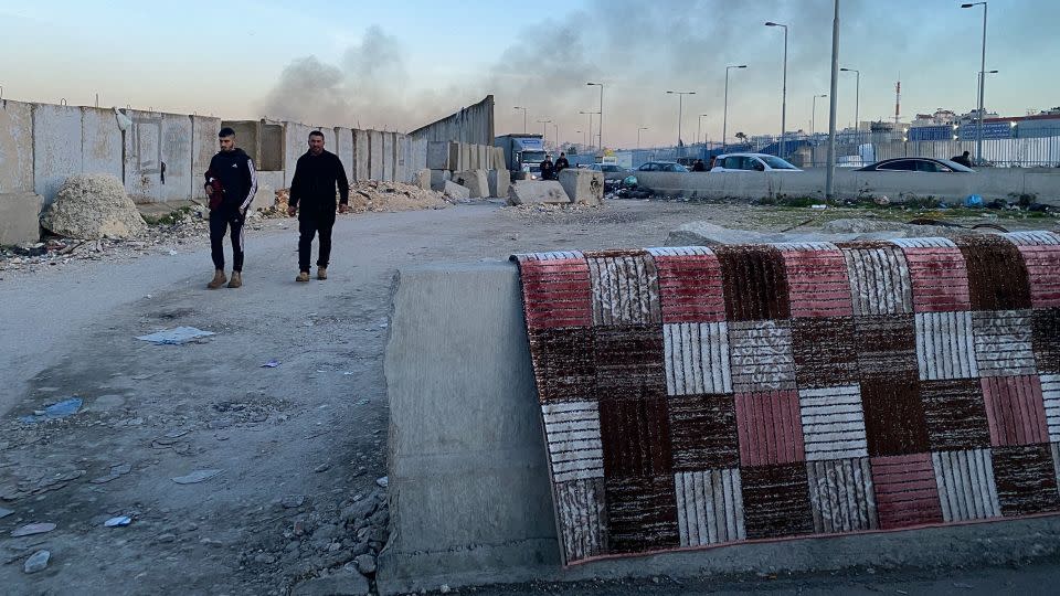 The Israeli checkpoint on the way from Ramallah to Jerusalem is often clogged with traffic. - Ivana Kottasova/CNN