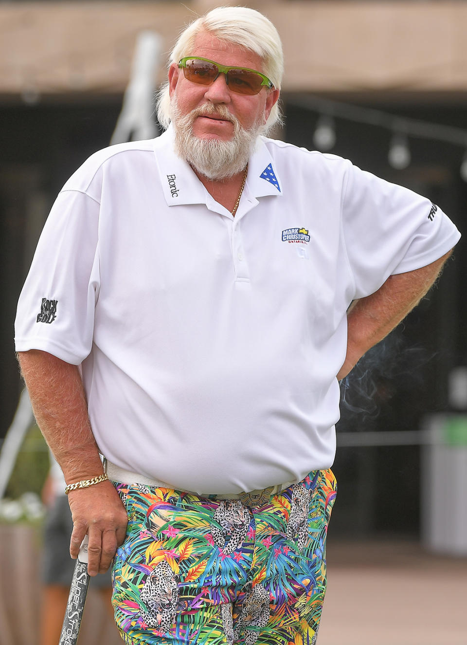 John Daly's leopard pants at the 2020 Charles Schwab Cup Championship