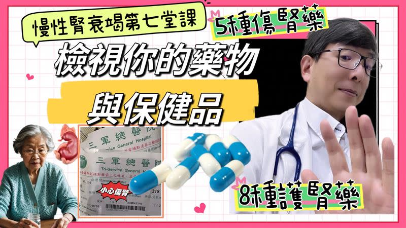 醫師洪永祥表示，腎病患者若長期服用錯誤西藥與保健品，往往不小心更傷腎。（圖／取自洪永祥的臉書）