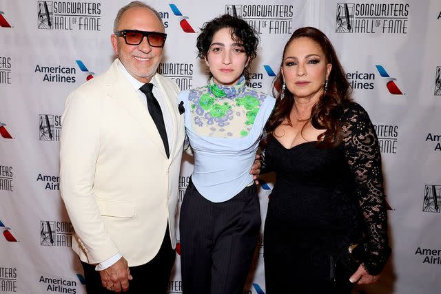 <p>Theo Wargo/Getty Images for Songwriters Hall of Fame</p> Emilio Estefan, Emily Estefan and Gloria Estefan