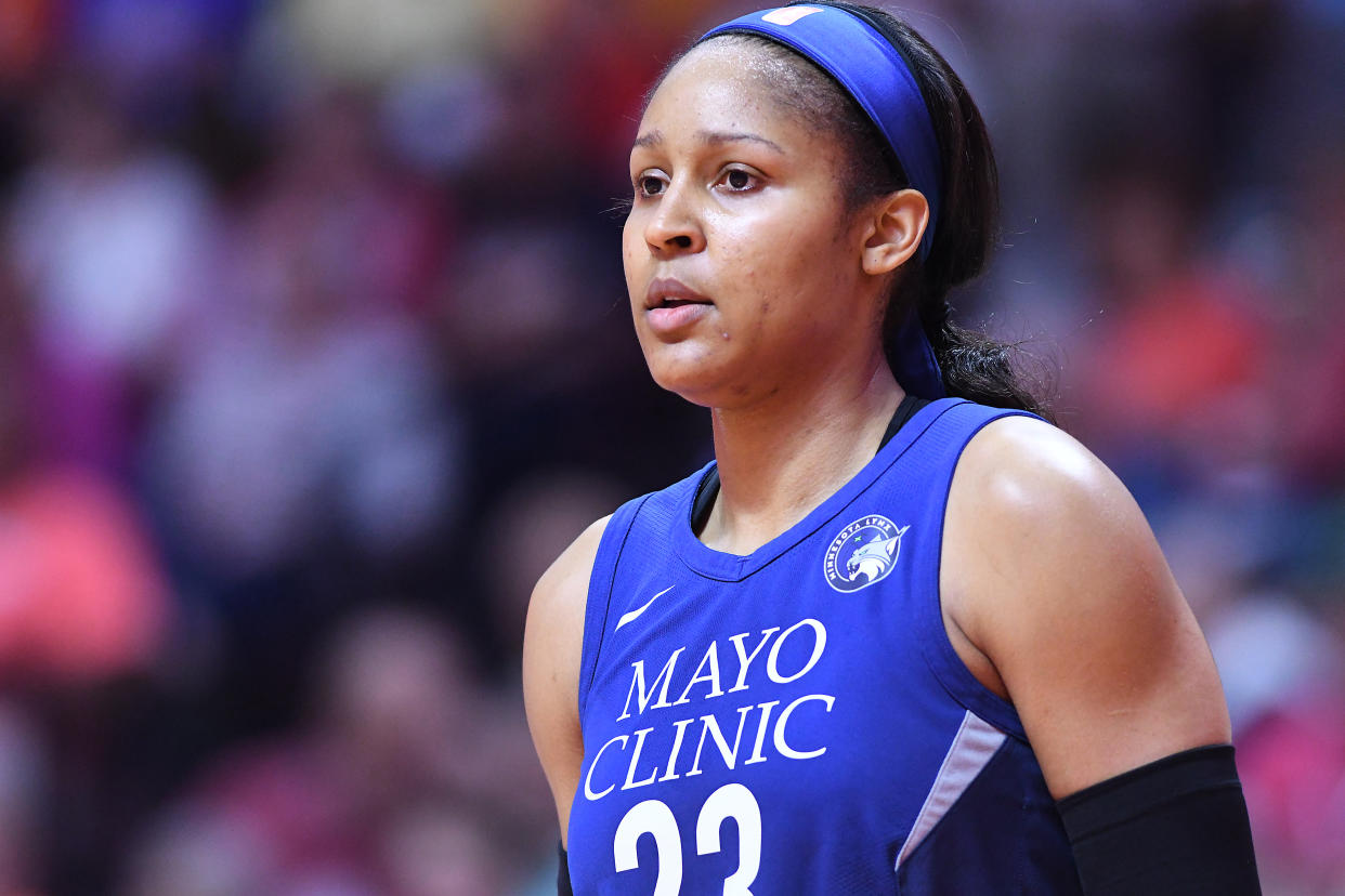Maya Moore has spent the last two years helping a wrongfully convicted man secure his release from prison. (Photo by Matteo Marchi/Getty Images)