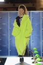 <p>In a neon green all Fenty look at her Fall 2017 show for the brand in Paris </p>