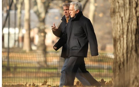 Prince Andrew and Jeffrey Epstein pictured walking together in Central Park during the 2010 visit  - Credit: Jae Donnelly&nbsp;