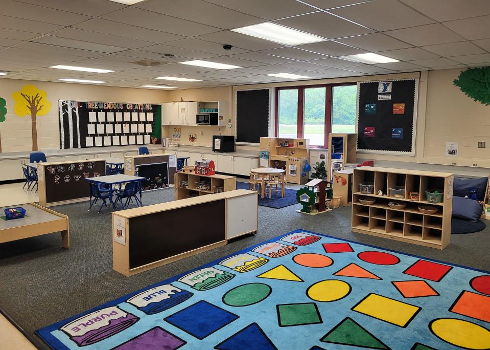 The colorful classroom for five-year-olds is shown on Thursday, June 8, 2023, at the YMCA's new daycare and education center.