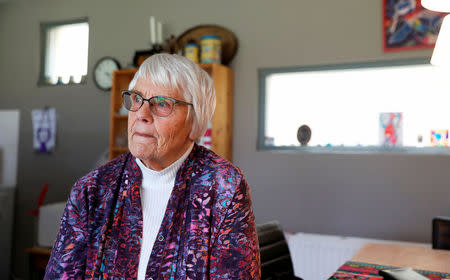 REFILE - CORRECTING TYPO Clara Jas sits at her table in her house in Zwolle, the Netherlands April 3, 2018. Picture taken April 3, 2018. REUTERS/Michael Kooren