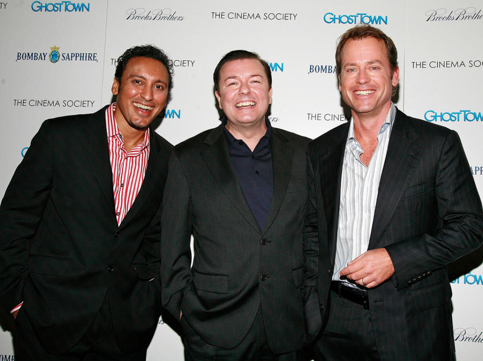 Ghost Town NY Premiere 2008 Aasif Mandvi Ricky Gervais Greg Kinnear