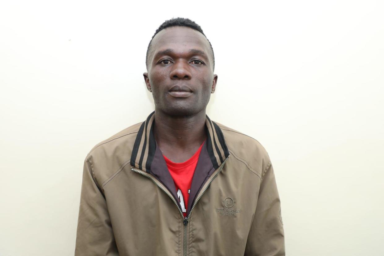 A photo released on July 15, 2024 by the Kenyan National Police shows 33-year-old Collins Jumaisi Khalusha, identified as the prime suspect in the killings of 42 women in Nairobi.  / Credit: Kenyan National Police/Directorate of Criminal Investigations