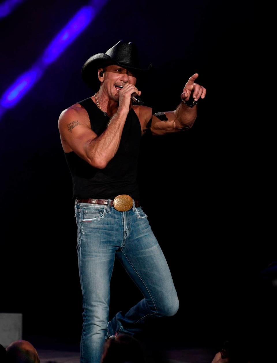 Tim McGraw brings his 2022 tour to Raleigh, N.C.’s Coastal Credit Union Music Park at Walnut Creek, Saturday night, May 21, 2022.