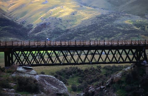 The Otago Central Rail Trail is open to cyclists and walkers - Credit: getty