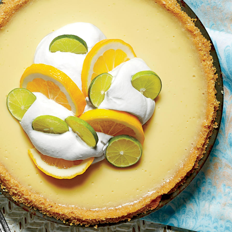 Key Lime-Buttermilk Icebox Pie with Baked Buttery Cracker Crust