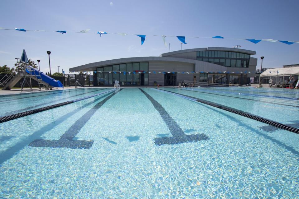 Irvine's William Woollett Jr. Aquatics Center reopened June 15 with lap swimming and water-walking, by reservation only.