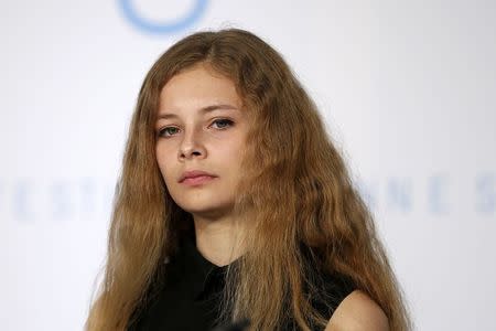 Cast member Beatrice Mancini attends a news conference for the film "Mia madre" (My Mother) in competition at the 68th Cannes Film Festival in Cannes, southern France, May 16, 2015. REUTERS/Benoit Tessier