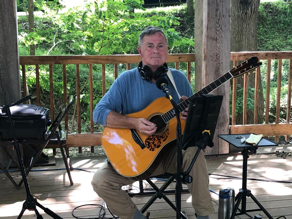 Dave Mason of Wellsville performed "Yesterday" and other standards at the Alfred Farmers Market in Alfred, N.Y. on July 23, 2023.