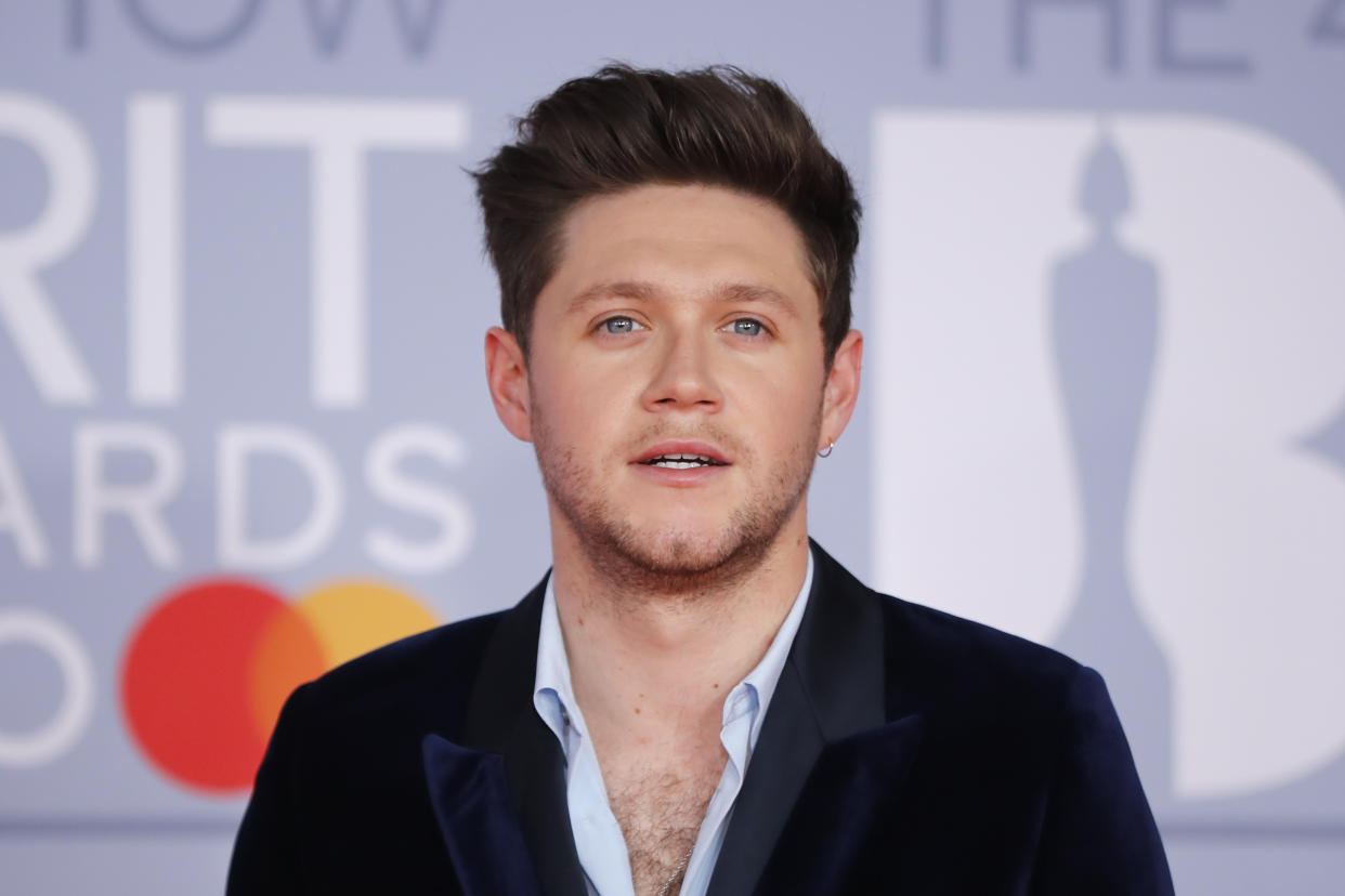 IIrish singer-songwriter Niall Horan poses on the red carpet on arrival for the BRIT Awards 2020 in London on February 18, 2020. (Photo by Tolga Akmen / AFP via Getty Images)