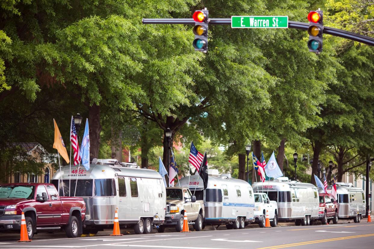 Airstream trailers will be on display in uptown Shelby this weekend.