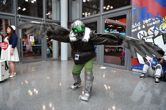 NEW YORK, NY - OCTOBER 05:  A cosplayer poses during New York Comic Con 2017 at Javits Center on October 5, 2017 in New York City.  (Photo by Dia Dipasupil/Getty Images)