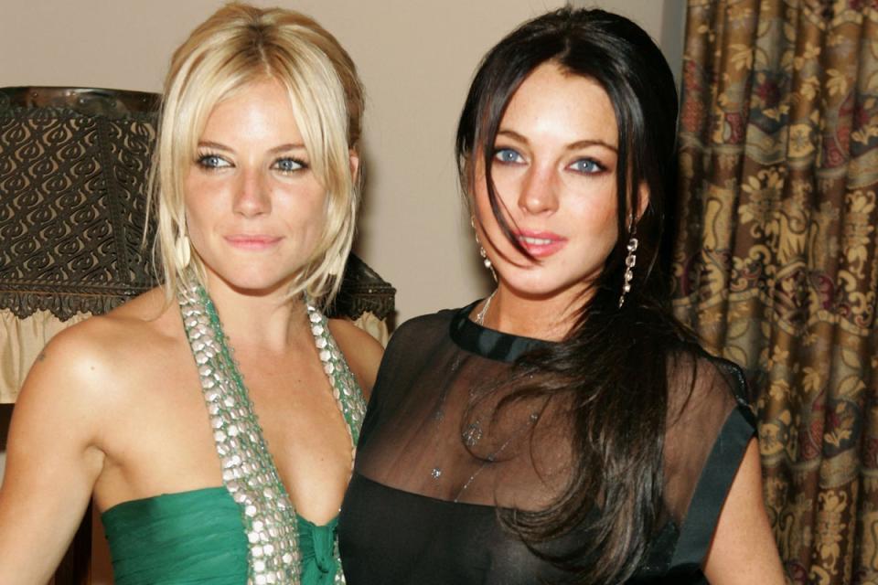 January 11, 2007: With Lindsay Lohan at an intimate dinner hosted by Chanel (Frazer Harrison/Getty)