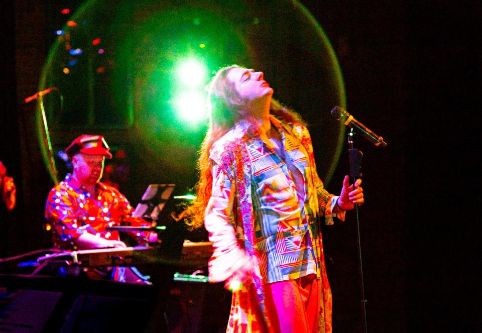 JT Walker III sings in "Flower Power." Shadowbox Live will present an encore run of the show beginning Thursday and continuing through June 4.