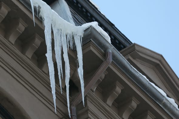 Falling Icicles Pose Danger