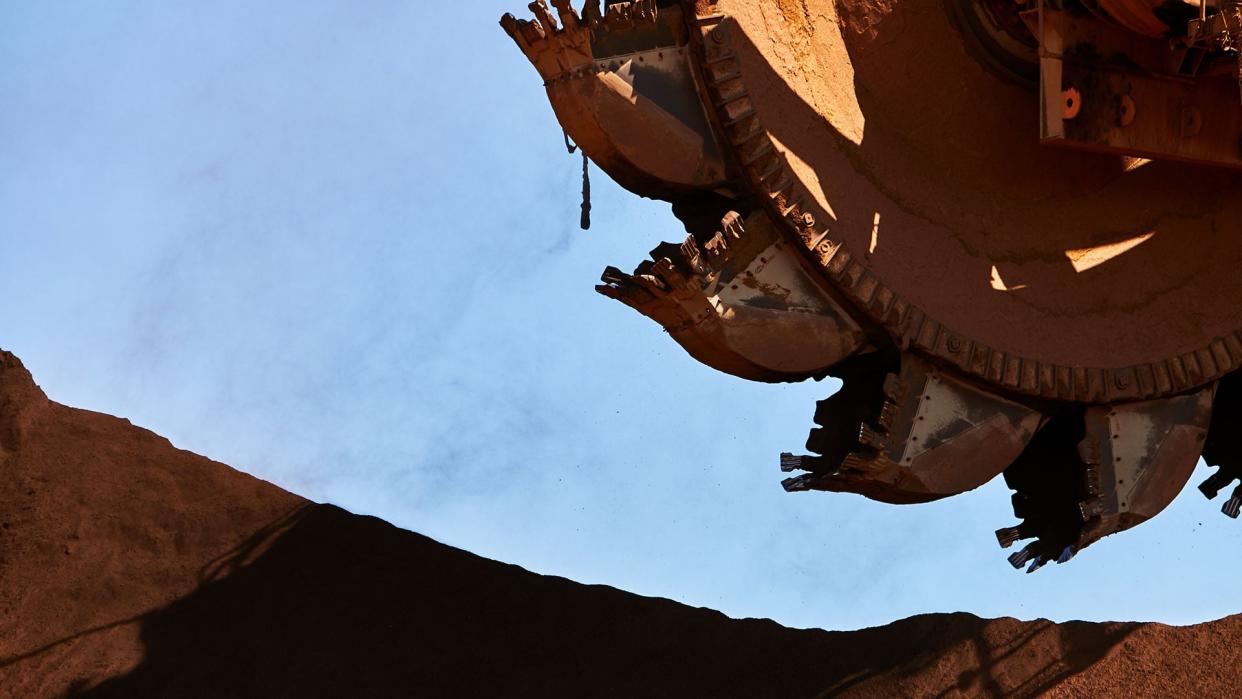 A Rio Tinto excavator in Pilbara, western Australia, the region where a historic cave heritage site has been destroyed. Photo: Rio Tinto