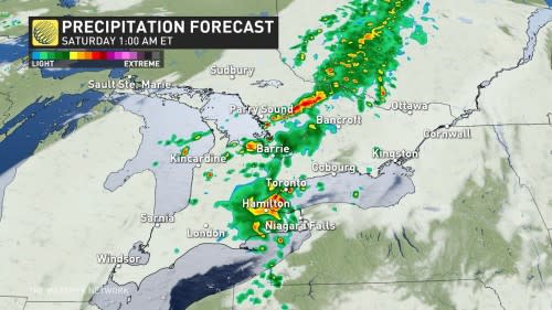 Ontario precip Saturday 1am