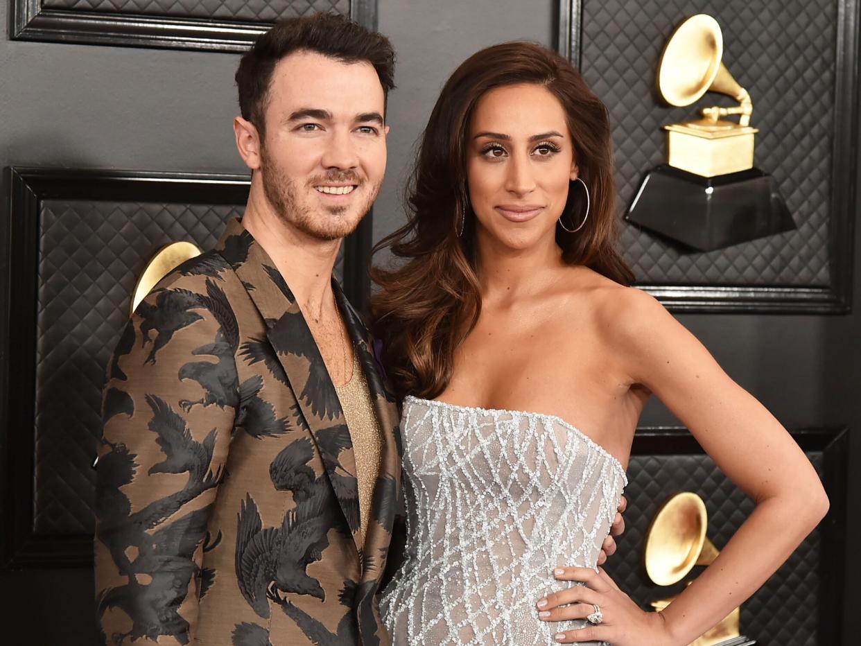 Kevin Jonas and Danielle Jonas attend the 62nd Annual Grammy Awards at Staples Center on January 26, 2020 in Los Angeles, CA.