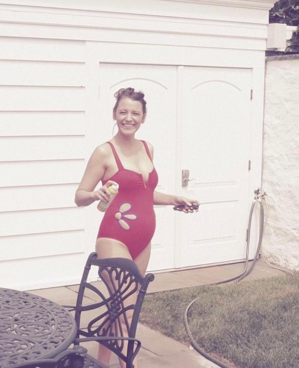 In September Lively showed off her baby bump showrtly after making pregnancy announcement (Instagram/Blake Lively)