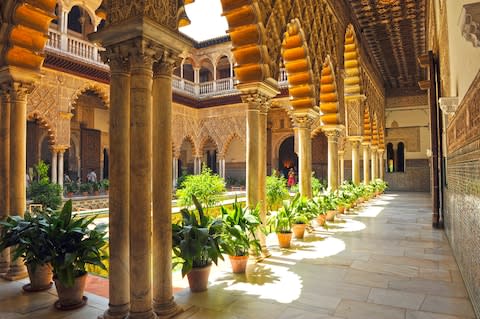 Inside the Alcazar