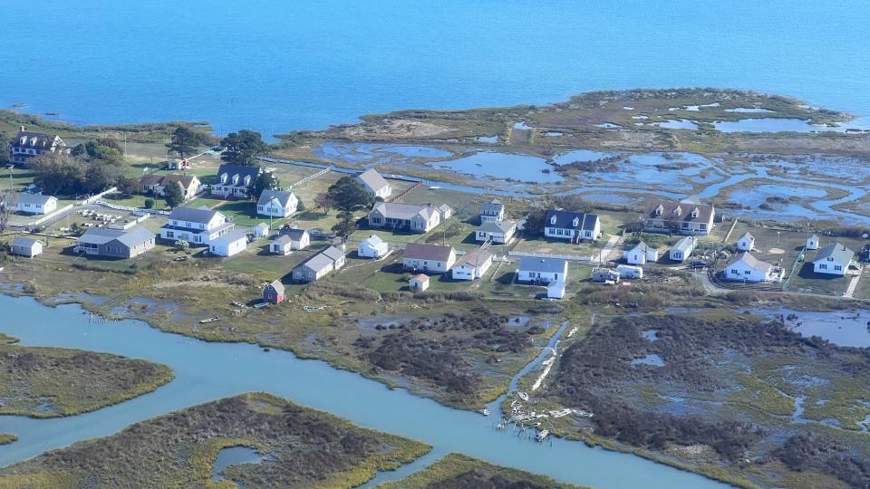Aerial view of Tangier Island (WAVY Photo/Tom Schaad)