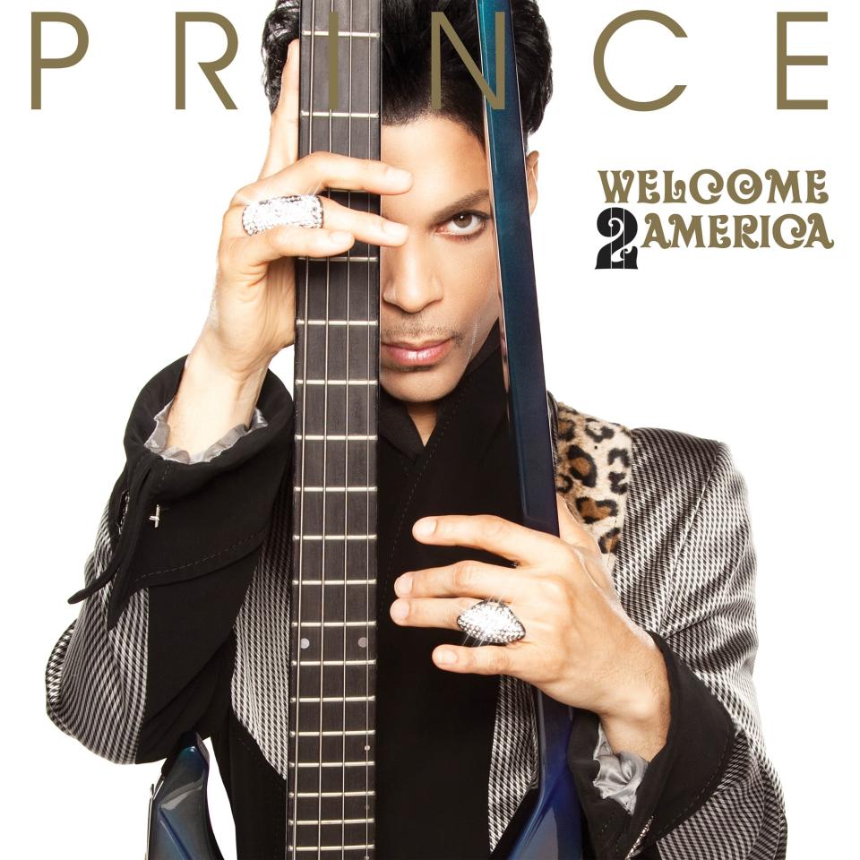 This image released by Sony Music Entertainment shows "Welcome 2 America" by Prince. (Sony Music Entertainment via AP)