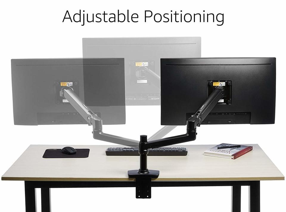 Amazon Basics Dual Monitor Stand, best monitor arms