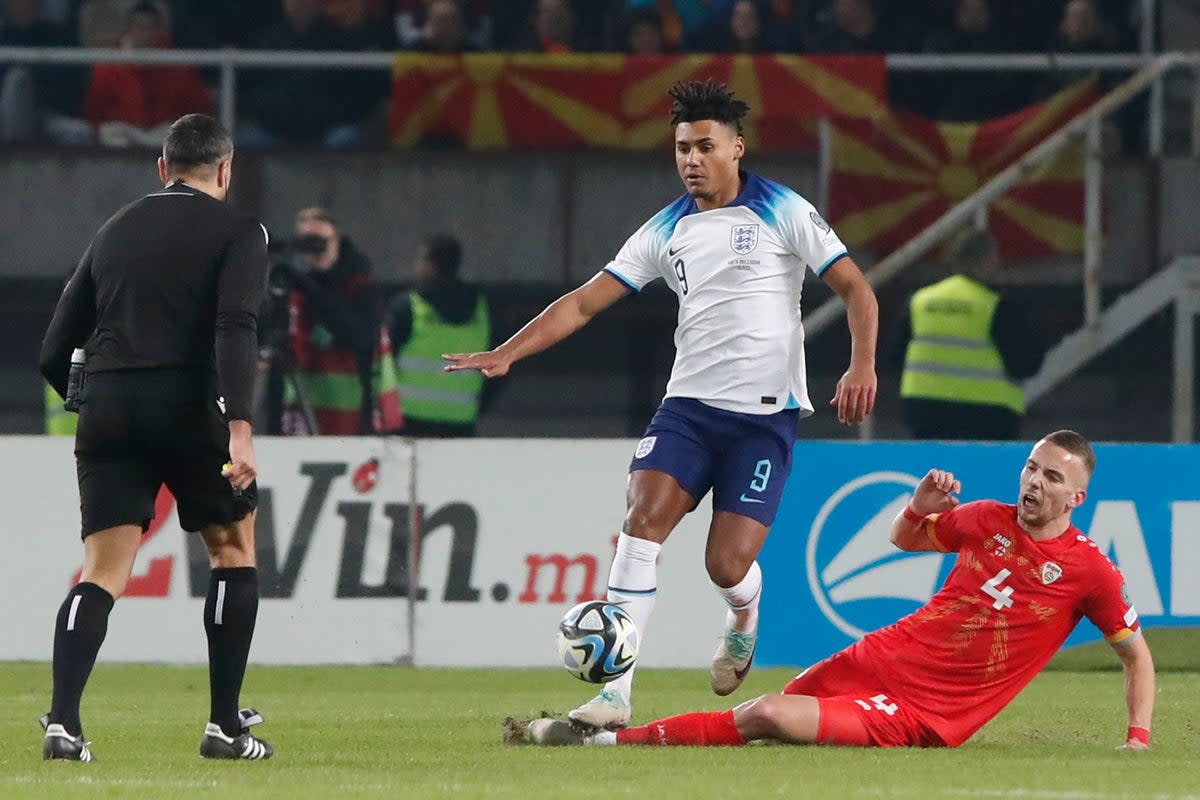 Ollie Watkins was handed a rare start but struggled to make an impact (AP)