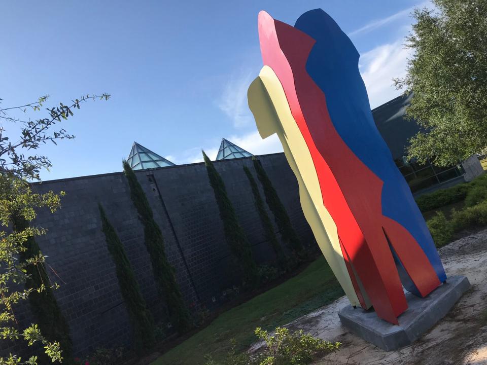 Wilmington artist Hiroshi Sueyoshi's sculpture "Harmony" outside the Cameron Art Museum in Wilmington.