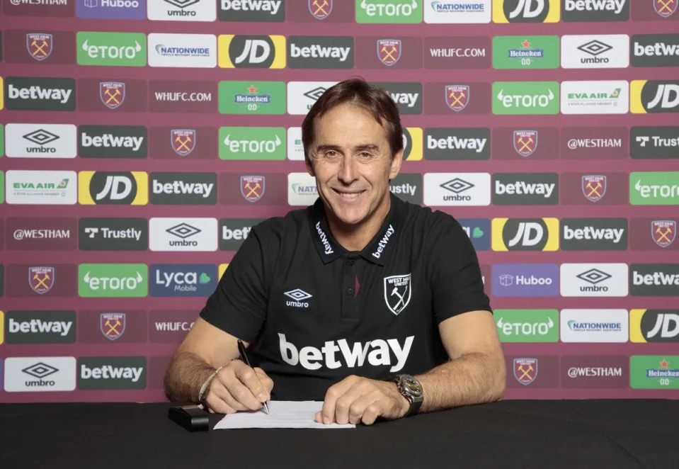 In charge: Julen Lopetegui (West Ham United)