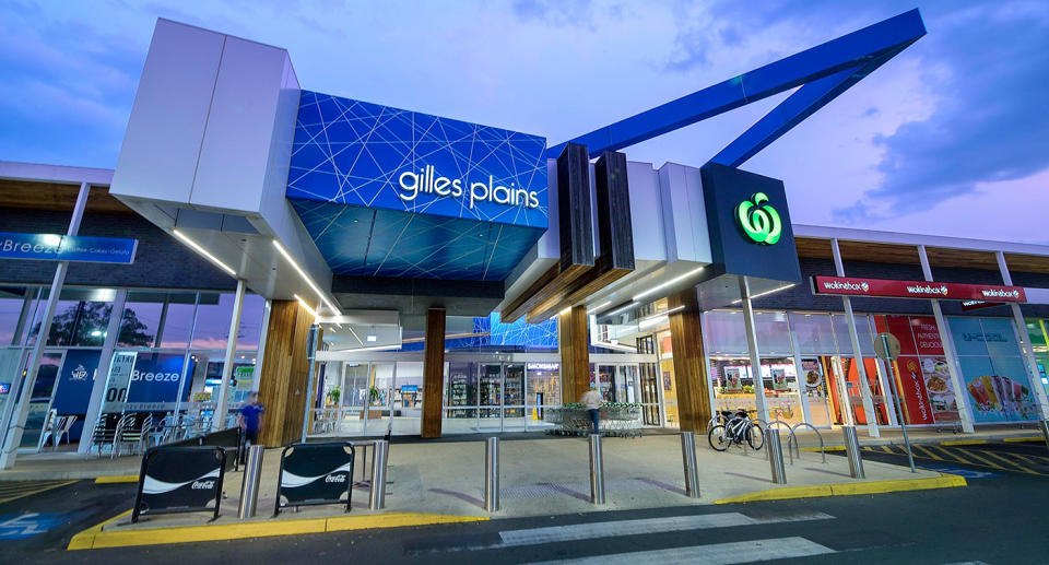 The Woolworths store seen from the front carpark. 