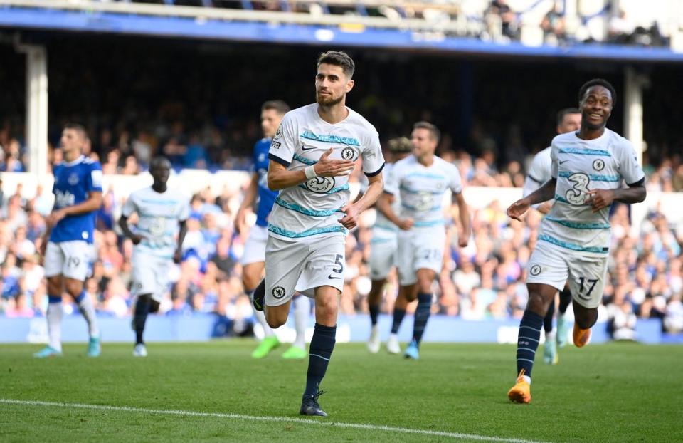 Jorginho scored Chelsea’s winner against Everton (Reuters)