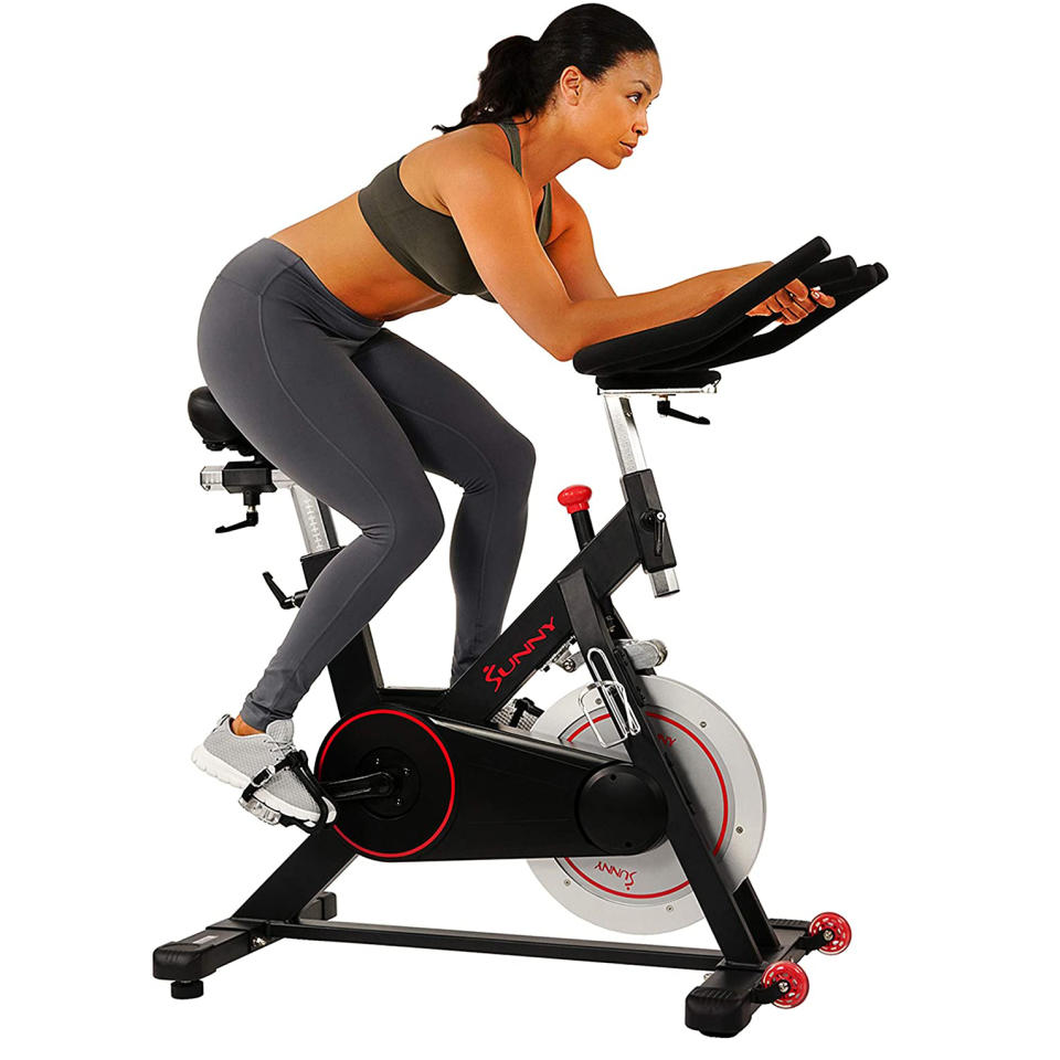 sunny health & fitness indoor cycling bike, budget exercise bikes