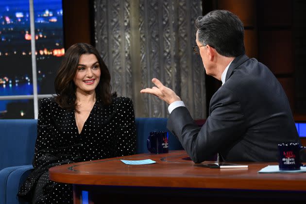 Rachel Weisz talks with Stephen Colbert on 