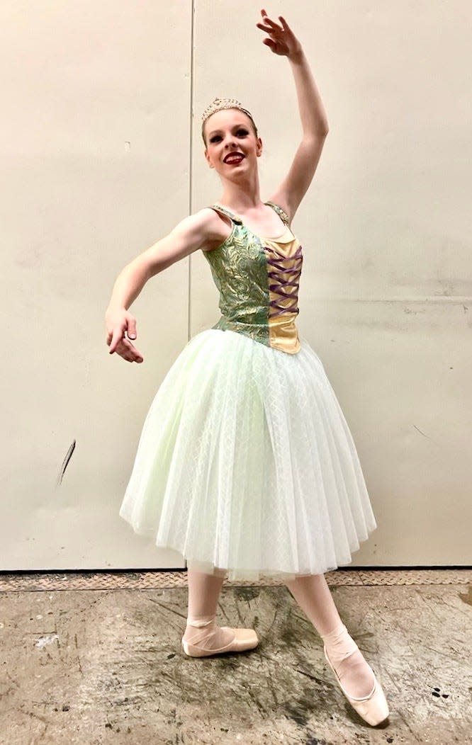 Audrey Beazor, 16, of Anderson in costume for the June 2022 Redding City Ballet production of "Coppélia."