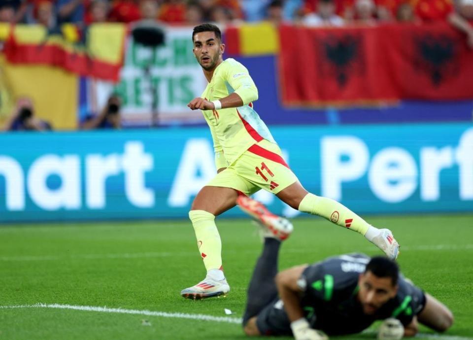 Ferran Torres scored the winner against Albania. (Photo by Kevin C. Cox/Getty Images)