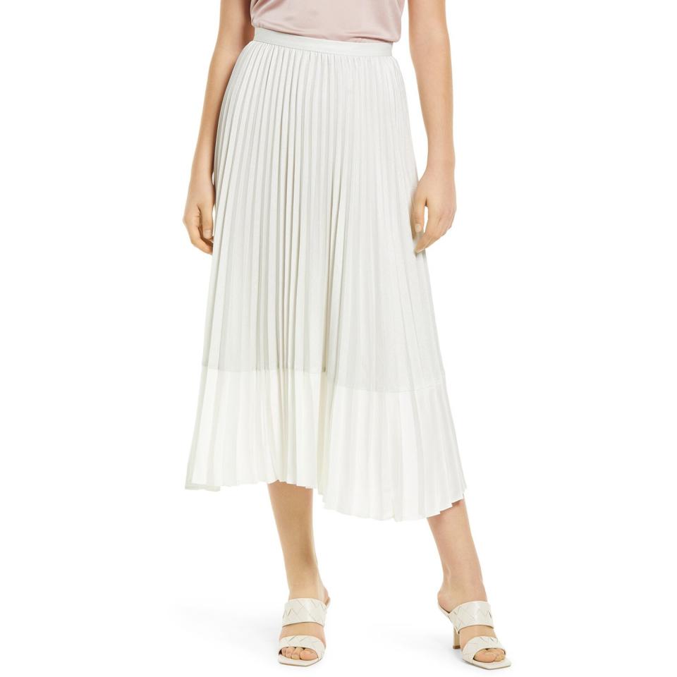 kelly/katie plated skirt trend